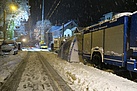 Starker Schneefall behindert die Arbeiten vor Ort (Fotograf: THW Pirna)