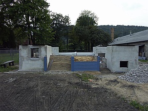 14.9.2005 - Die Schüttboxen und der Schacht 1 sind fertig gestellt
