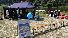 Infostand beim 1. Sächsischen Hochwasserschutztag in Bad Schandau (Fotograf: André Jakob)