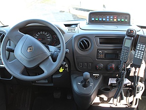 Cockpit des MTW Zugtrupp