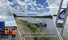 Zum Ausbildungswochende gehörte auch eine Bootsfahrt auf der Elbe  (Fotos: Falk Rennecke)