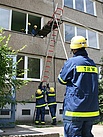 Leiterhebel aus Sicht der Helfer oben (Foto: André Jakob)
