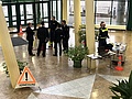 Aufbau des ESS im Foyer des BSZ Pirna-Copitz (Foto: Torsten Matthes)