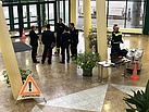 Aufbau des ESS im Foyer des BSZ Pirna-Copitz (Foto: Torsten Matthes)