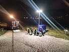 Übung zum Aufbau einer Beleuchtungsstrecke (Foto: THW Pirna)
