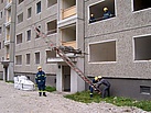 Übung eines Leiterhebels (Foto: THW Pirna)