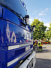 Vor dem Start gab es Rücksprachen mit der Feuerwehr vor Ort  (Foto: OV Pirna)