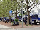 THW-Fahrzeuge entlang der Dresdner Wallstraße (Fotograf: André Jakob)