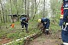 Ein entwurzelter Baum wurde aus Schlucht durch die Einsatzkräfte geborgen (Foto: Susan Schmidt)