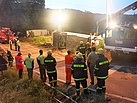 Ausleuchten der Einsatzstelle mit 2x1000W-Halogenscheinwerfern (Foto: André Jakob)