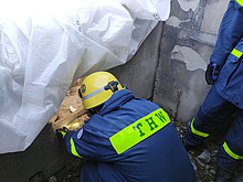 Ausbildung zum Thema: "Durchbrechen von Trümmern"  (Foto: THW OV Pirna)